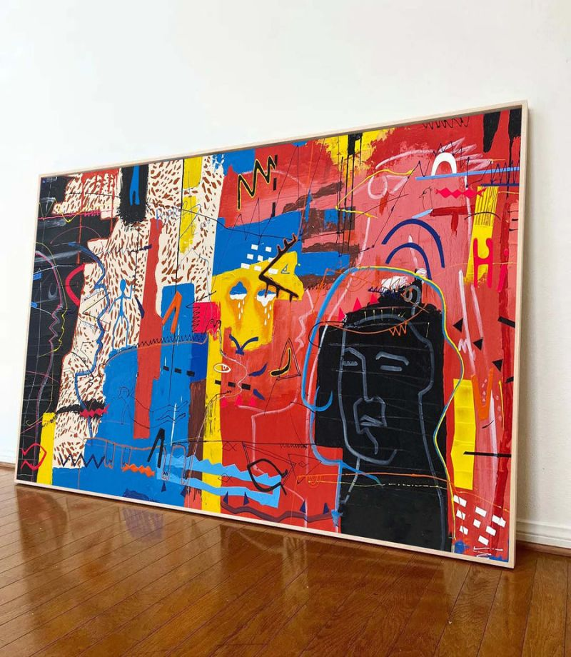 Artpnt Original Abstract Street Art - Expressive Urban Canvas Wall Art for Modern Decor #ASA010