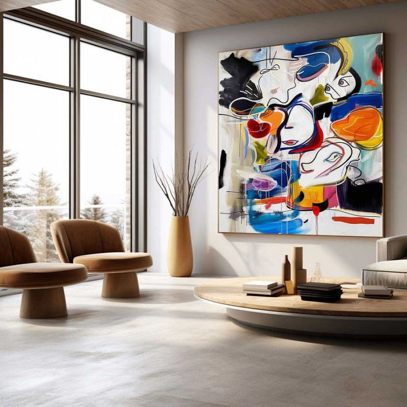 Artpnt Original Abstract Street Art - Expressive Urban Canvas Wall Art for Modern Decor #ASA055