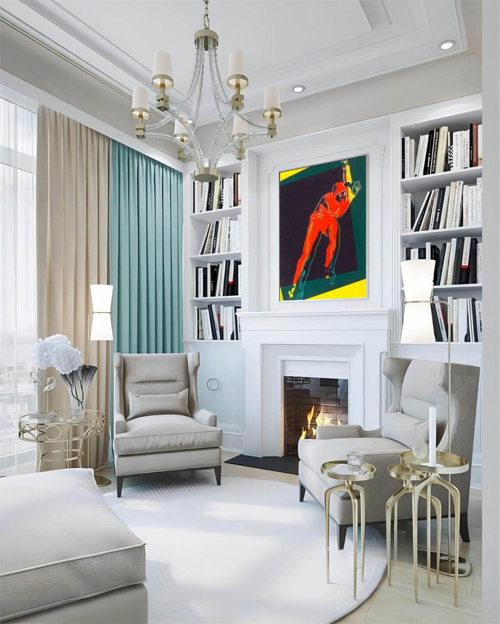 Artpnt Bold Pop Portrait - Colorful Modern Wall Art for Home Decor #BPP110