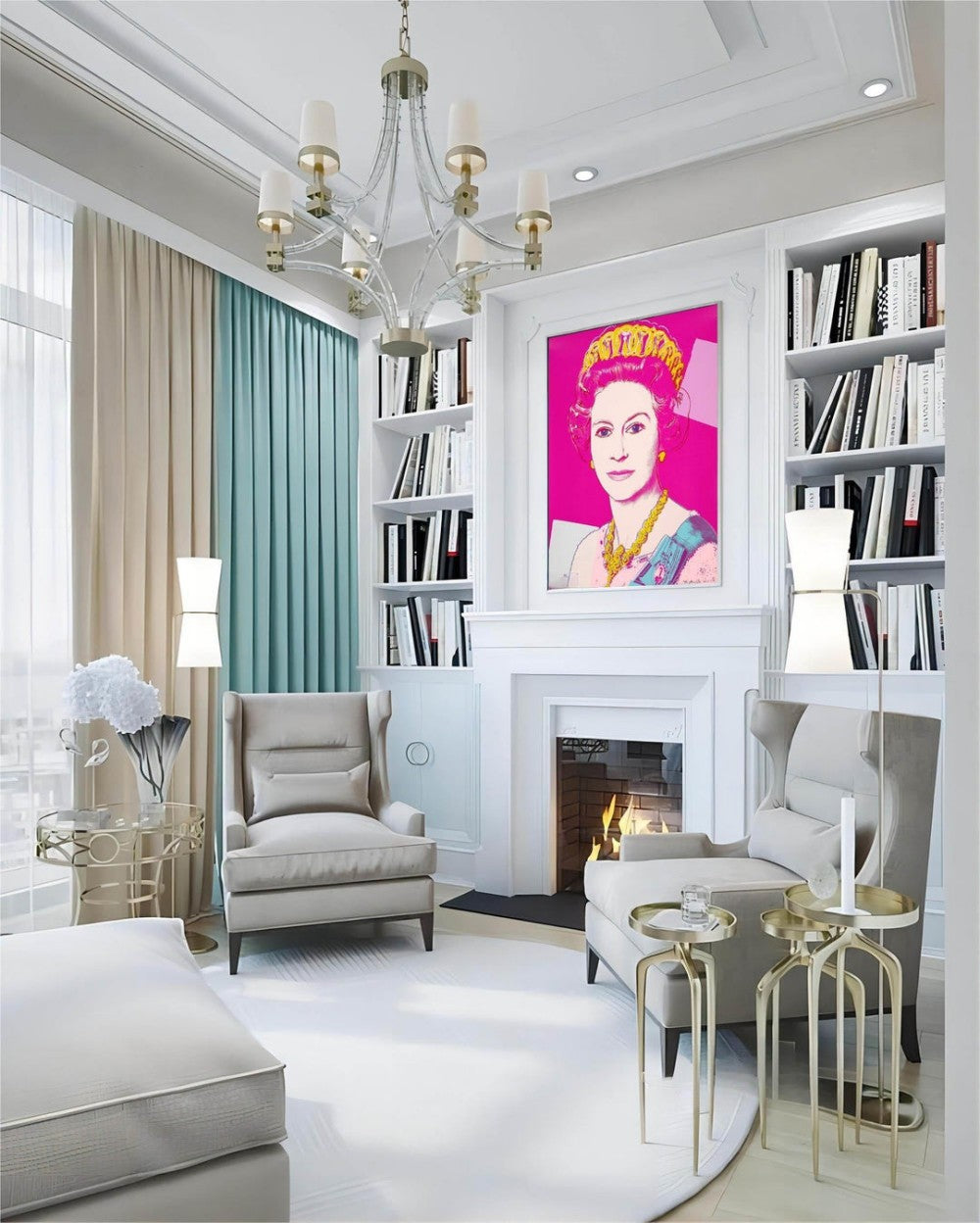 Artpnt Bold Pop Portrait - Colorful Modern Wall Art for Home Decor #BPP114