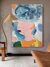 Artpnt Colorful Wall Art - Hand Painted Original Oil Painting #CP065
