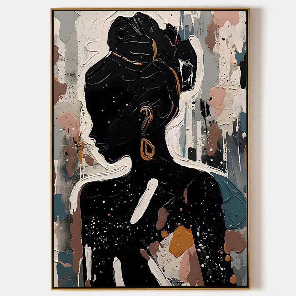 Artpnt Colorful Wall Art - Hand Painted Original Oil Painting #CP071