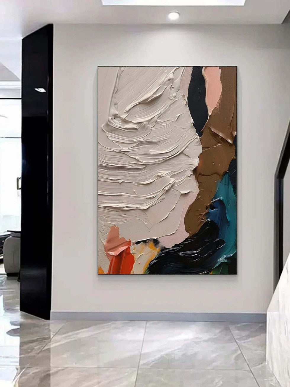 Artpnt Colorful Wall Art - Hand Painted Original Oil Painting #CP079