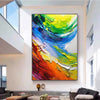 Artpnt Colorful Wall Art - Hand Painted Original Oil Painting #CP1029