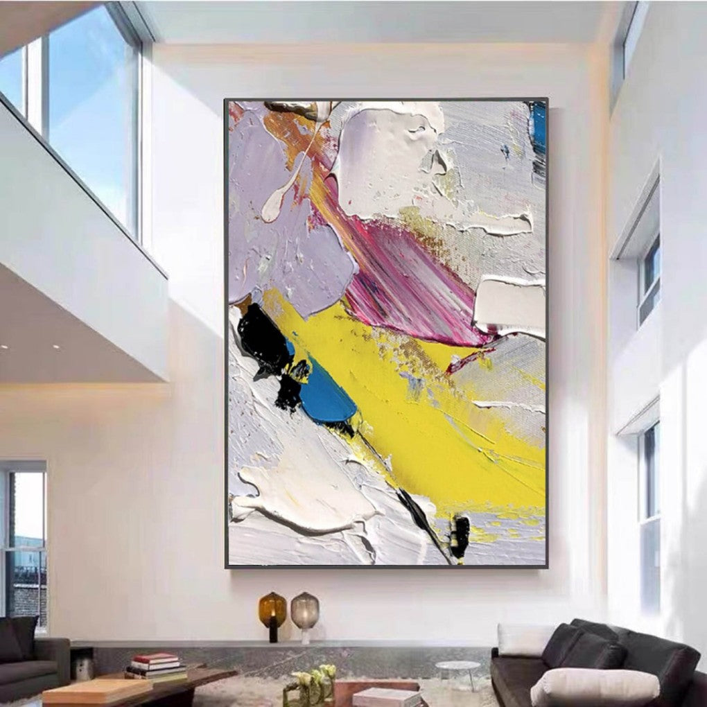 Artpnt Colorful Wall Art - Hand Painted Original Oil Painting #CP1030