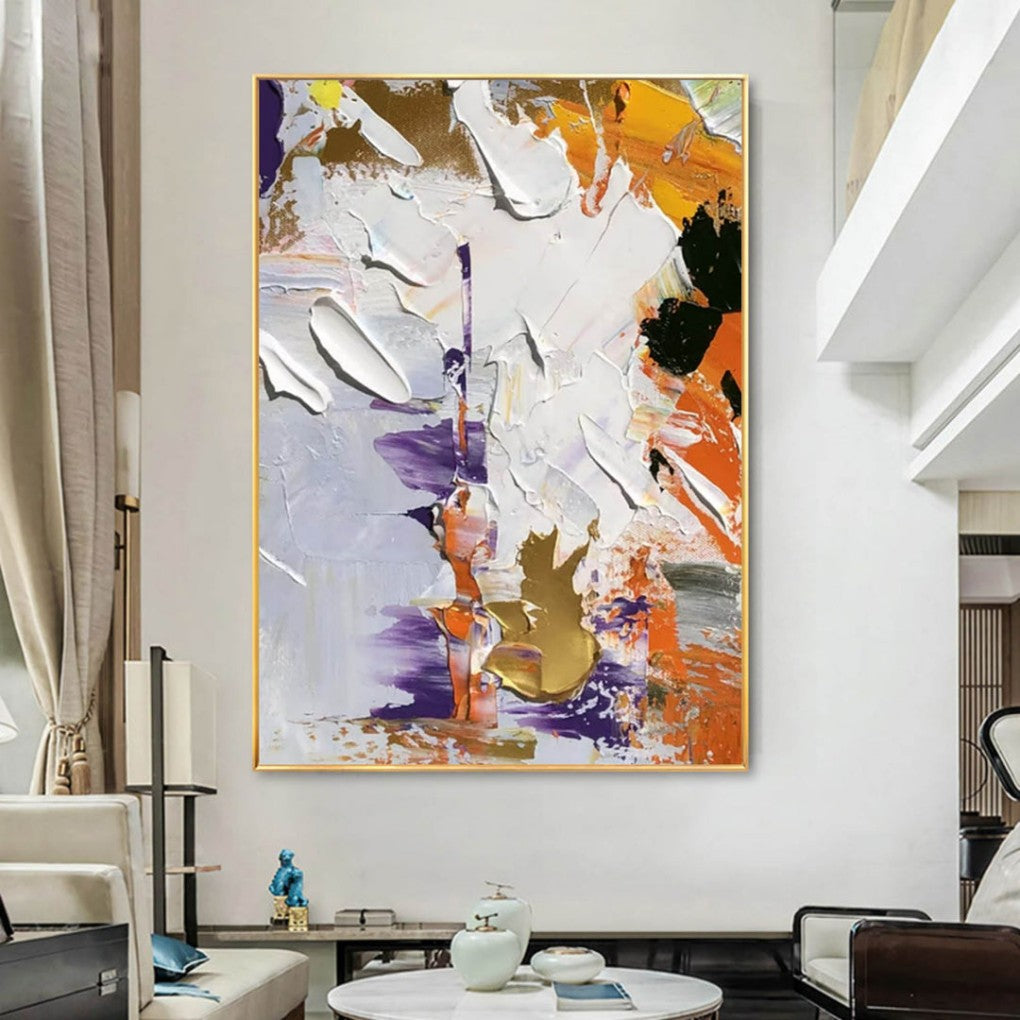 Artpnt Colorful Wall Art - Hand Painted Original Oil Painting #CP1032