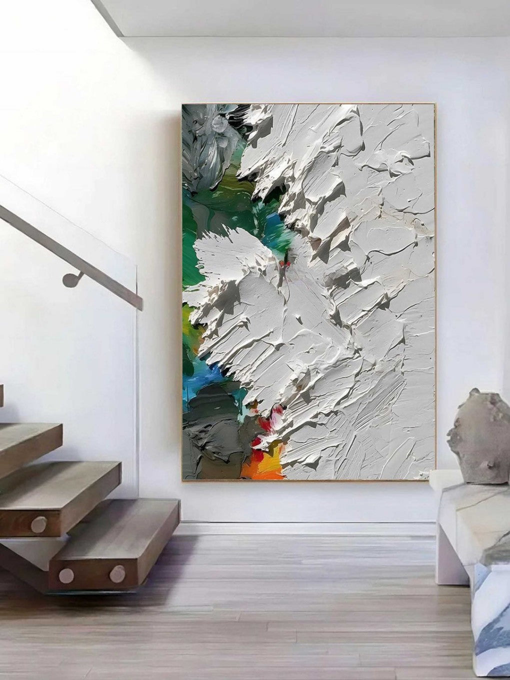 Artpnt Colorful Wall Art - Hand Painted Original Oil Painting #CP1042