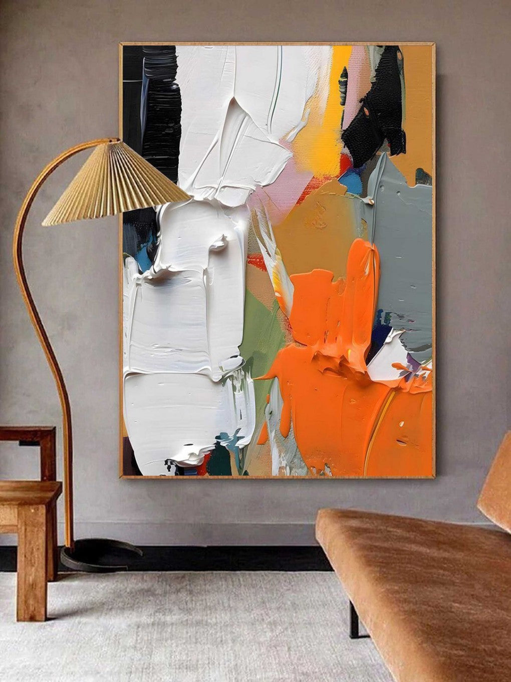 Artpnt Colorful Wall Art - Hand Painted Original Oil Painting #CP1043