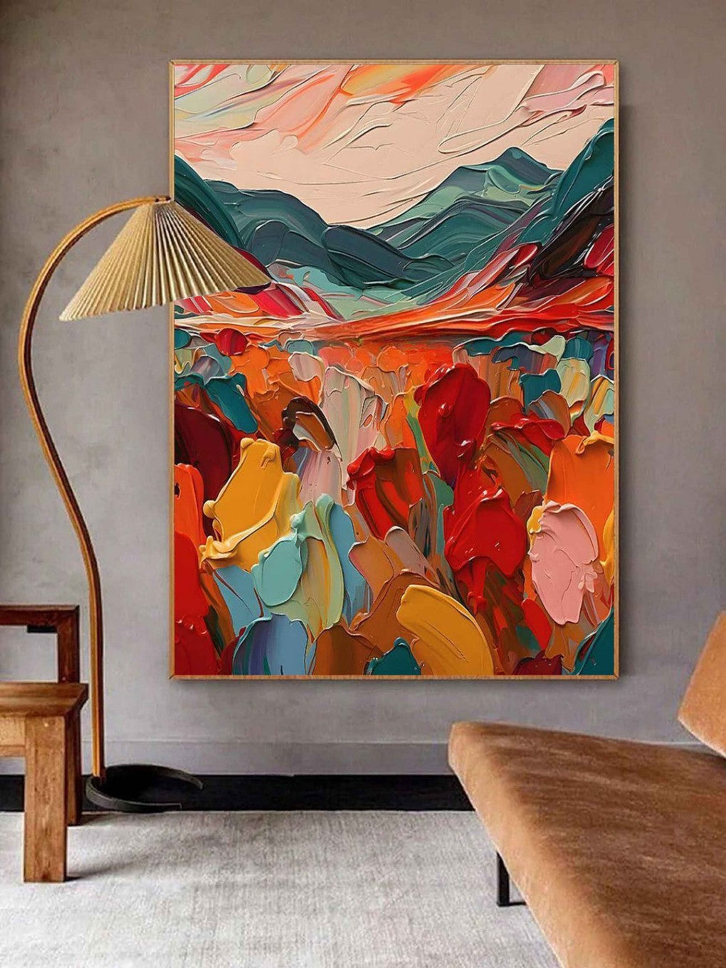 Artpnt Colorful Wall Art - Hand Painted Original Oil Painting #CP1047