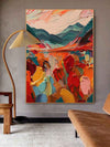 Artpnt Colorful Wall Art - Hand Painted Original Oil Painting #CP1047
