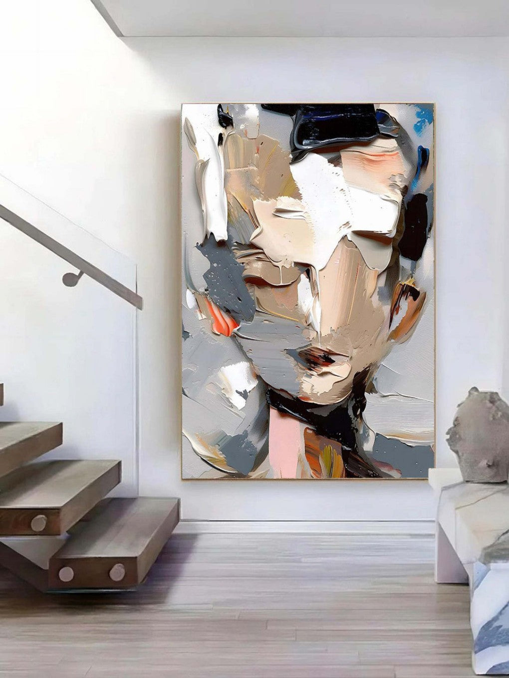 Artpnt Colorful Wall Art - Hand Painted Original Oil Painting #CP1048