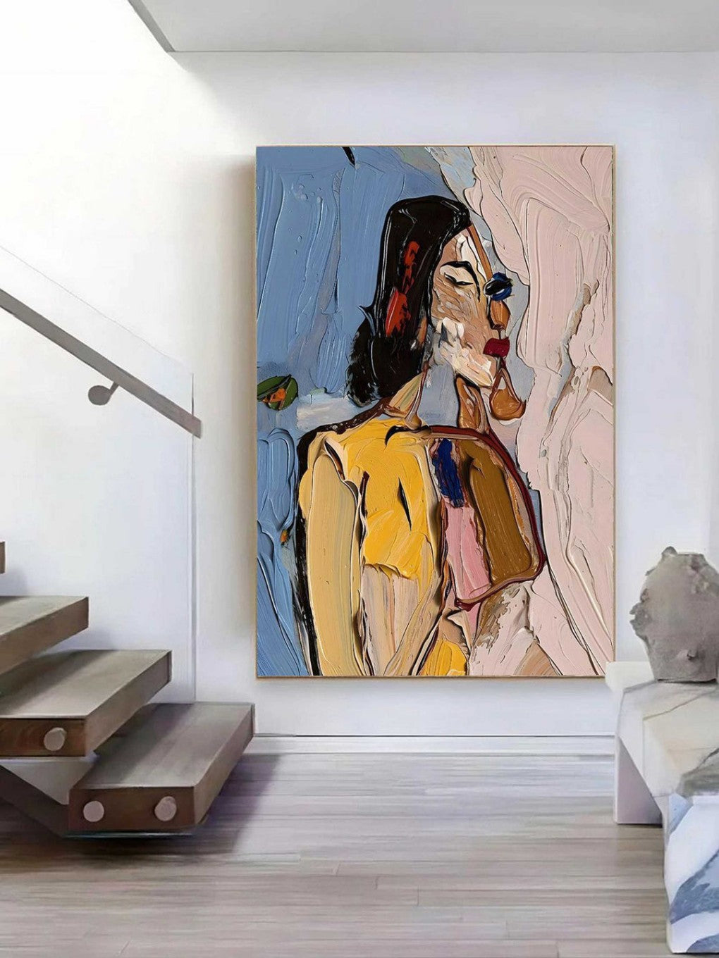Artpnt Colorful Wall Art - Hand Painted Original Oil Painting #CP1050