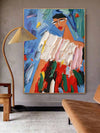 Artpnt Colorful Wall Art - Hand Painted Original Oil Painting #CP1051