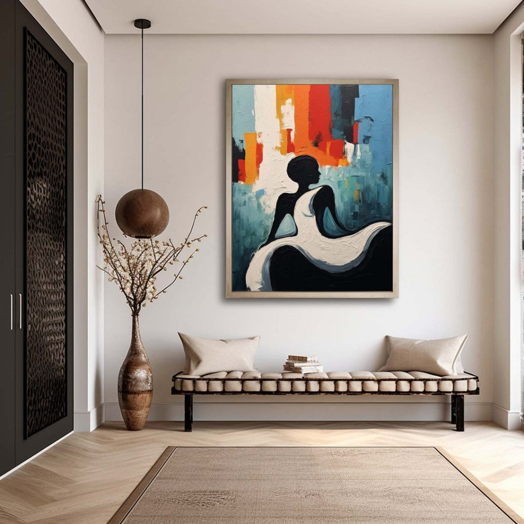 Artpnt Colorful Wall Art - Hand Painted Original Oil Painting #CP112