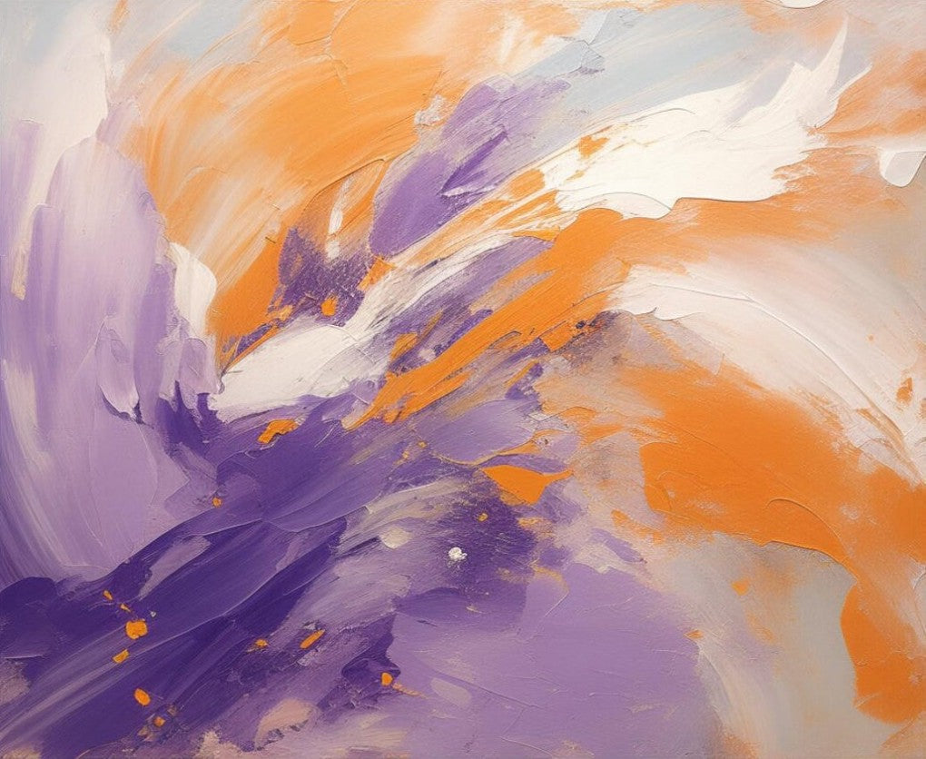 Artpnt Colorful Wall Art - Hand Painted Original Oil Painting #CP134