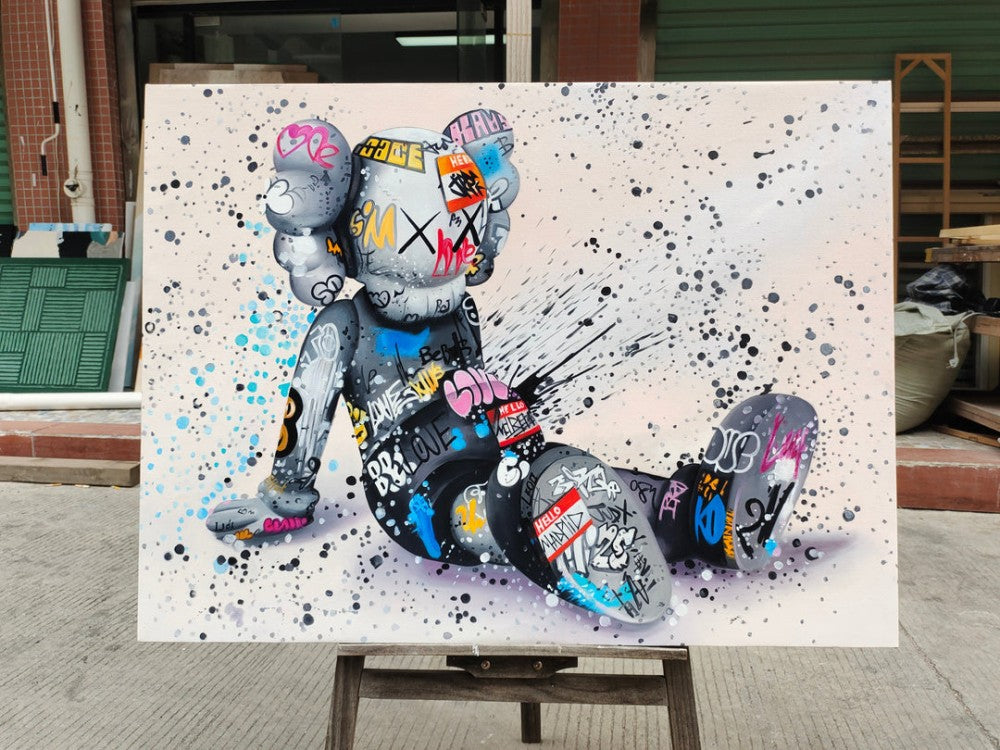 Artpnt Urban Pop Icons - Original Hand Painted Pop Art for Home Decor #AUP1004