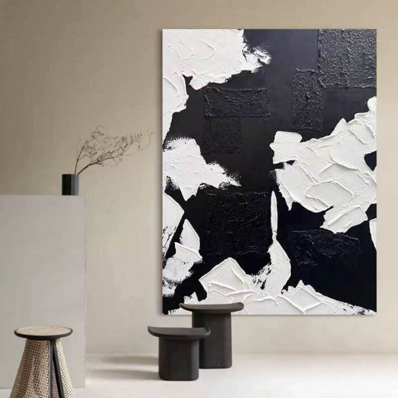 Artpnt Wabi-Sabi black white abstract art #WSW0197