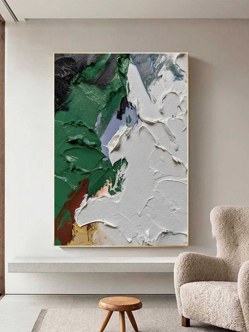 Artpnt Colorful Wall Art - Hand Painted Original Oil Painting #CP062