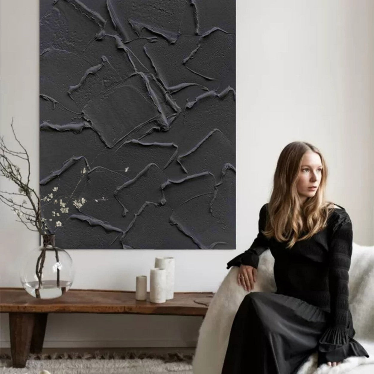 Artpnt Plaster Art Texture Painting Wall Art #PAT0169