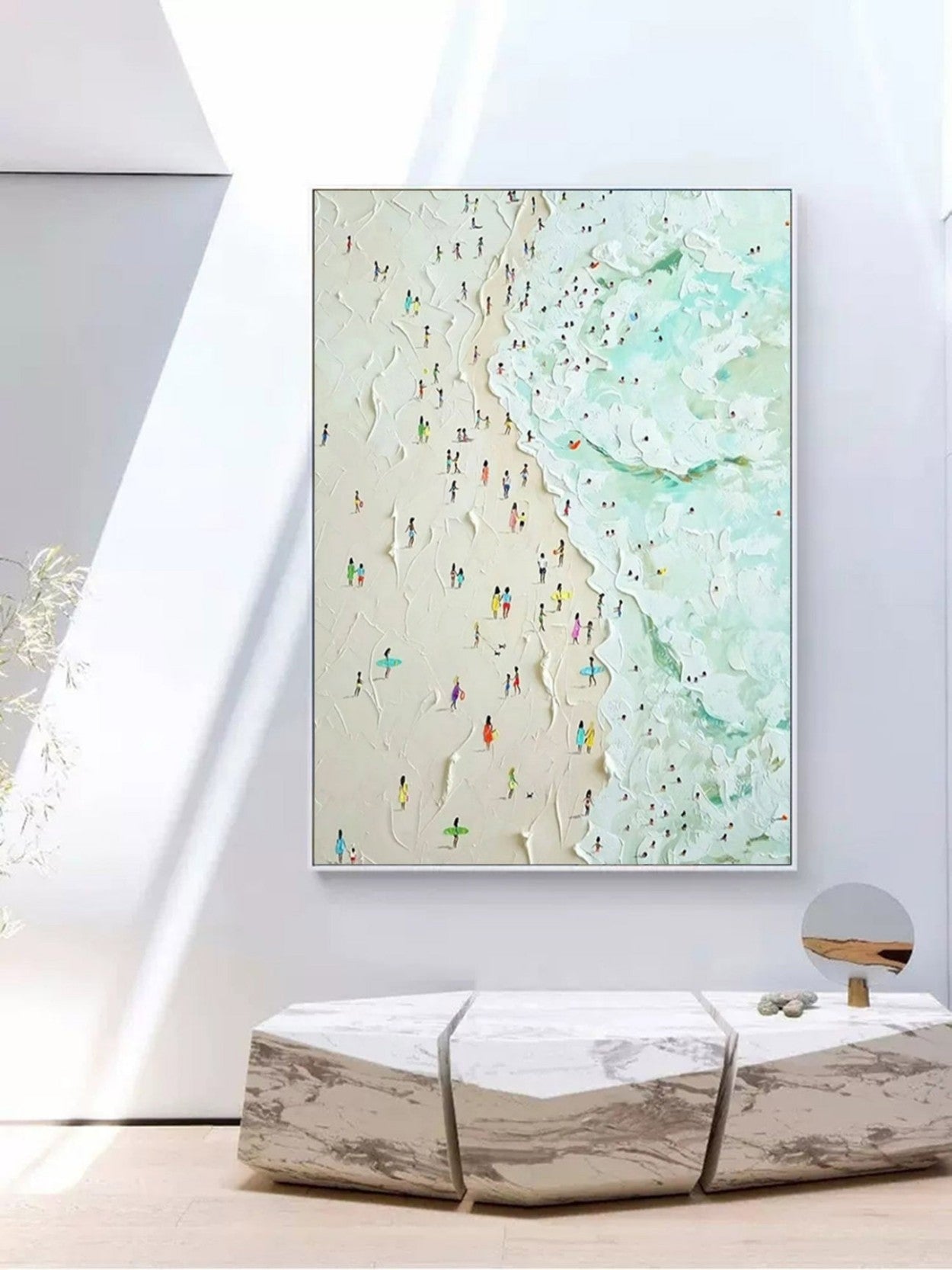 Artpnt Plaster Art Texture Painting Beach Painting #PAT0179