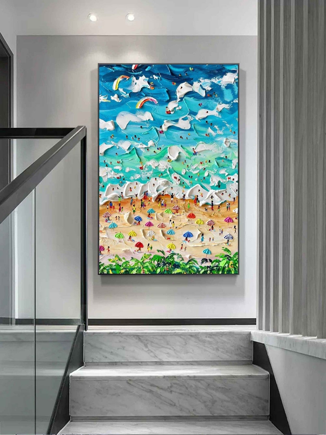 Artpnt Plaster Art Texture Painting Beach Painting #PAT0205