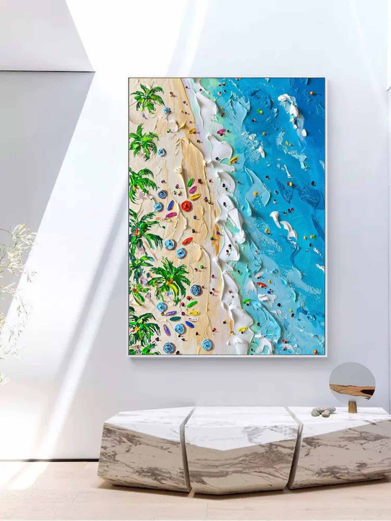 Artpnt Plaster Art Texture Painting Beach Painting #PAT0204