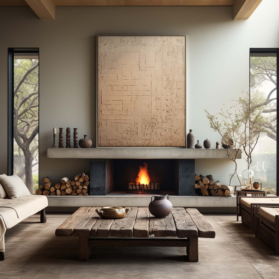 Artpnt Wabi-Sabi large canvas wall art for living room #AWS270
