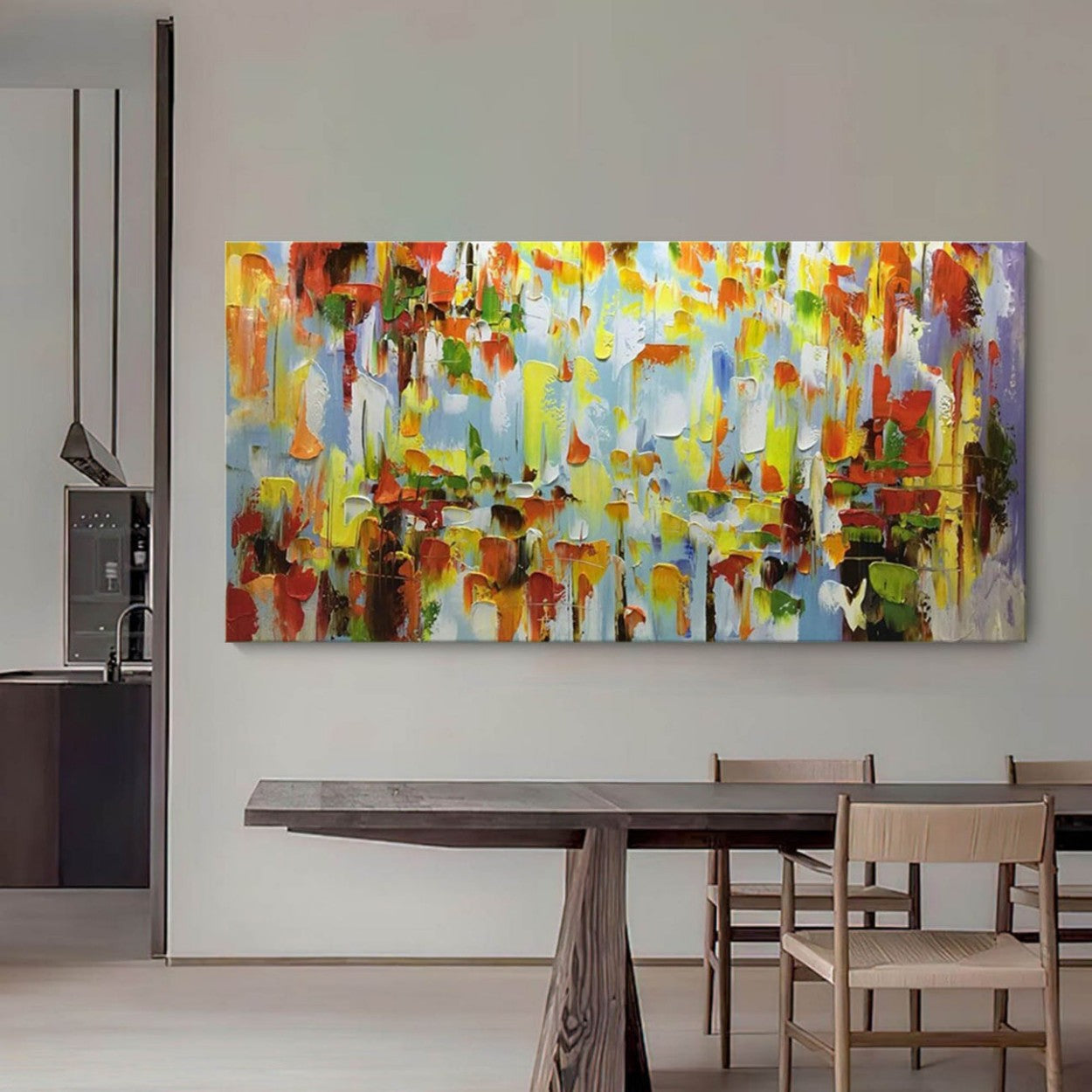 Artpnt Colorful Wall Art - Hand Painted Original Oil Painting #CP018